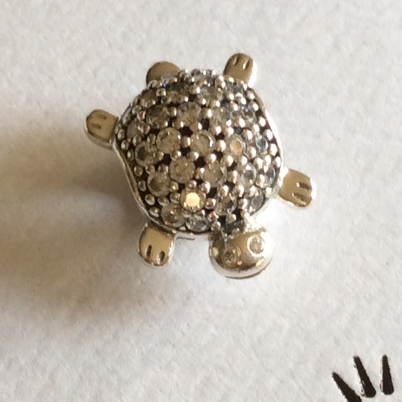 Pandora Turtle charm with clear stones - Picture 4 of 4